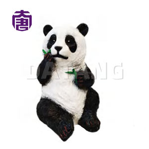 Lumière LED en fibre de verre 3D en forme de panda, adaptée à la décoration de jardin en extérieur, à l'éclairage paysager de parc et à la décoration de cour - Product Image 4