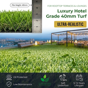 Gazon artificiel synthétique haute densité Linwoo Factory 35 mm, gazon artificiel luxuriant pour la maison, le jardin, la cour, le patio, le revêtement de <span class=keywords><strong>sol</strong></span> - Product Image 1