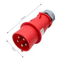 Connecteur d'alimentation industriel étanche IP44, prise et câble à 5 broches, 32A 50HZ 380V 3P + N + E