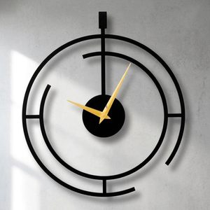 Reloj de Pared Redondo Minimalista de Metal, Diseño Geométrico Abstracto, Reloj Analógico de Cuarzo Silencioso para Colgar en la Sala de Estar - Product Image 4