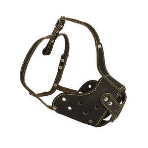 Bozal de perro de cuero genuino, cubierta de boca ajustable, bozal de perro antiladridos antimordidas - Product Image 4