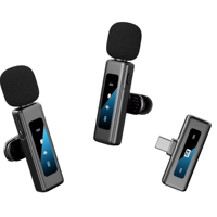 Neu Eingetroffenes Tragbares Mini-Mikrofon 2-in-1 Kabelloses Clip-Mikrofon für Konferenzen Live-Lavaliermikrofon Handmikrofon