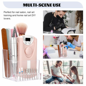 Boîte de rangement carrée transparente pour ongles, organisateur en plastique pour capsules d'ongles, étui portable pour salon de manucure et nail art - Product Image 3
