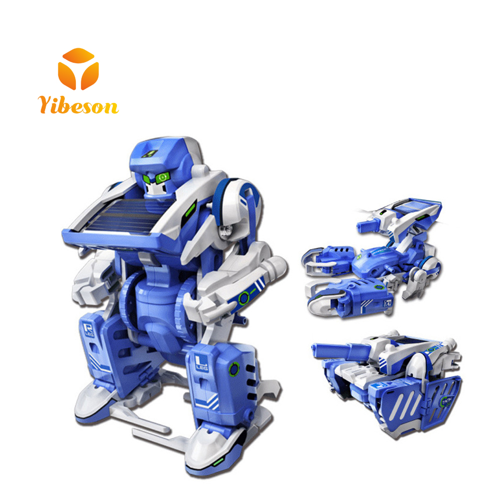 Хит продаж, набор для преобразования технологии научного эксперимента, 3 в 1, Обучающие игрушки-роботы на солнечной батарее