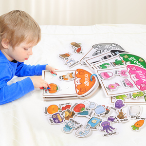 Jumon Children's Quiet Color Classification Sticker Paper Book Early Education Cognitive Literacy <b>Puzzle</b> Toy Educational JBK-46 - Product Image 4