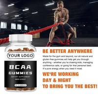 Suplemen Energi Pembentuk Otot Permen Kunyah Pre-Workout Creatine BCAA Beta Alanine Private Label OEM ODM