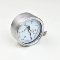 SY YB Refrigerant Manifold Pressure Gauge 1/4in 0-25 Bar 1.6% Accuracy Corrosion Resistant Industrial Pipeline Tester 1 Year