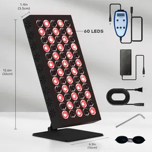 Rotlicht-Therapie-Panel für Körper, Taille. 60-teilige LED-Lampe, rotes Licht 660 nm Nahinfrarot 850 nm Infrarotlicht-Therapie-Gerät