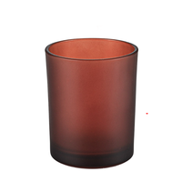 Negro ámbar azul semi-gris púrpura tarros de vidrio de color de lujo diferentes cilindro de Oz contenedor de vela vacío para la fabricación de velas a granel