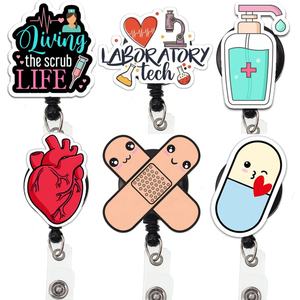 Soporte de insignia médica de enfermería, accesorios de oficina para enfermera, vendaje, regalo, <span class=keywords><strong>carrete</strong></span> de tarjeta de pastilla de corazón, nuevo estilo variado - Product Image 2