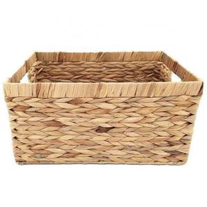 Tuval çamaşır torbası kolları ile kıyı sepetleri ucuz Rattan söğüt sepet paskalya gardırop seti Seagrass küçük Boho - Product Image 5