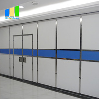 Modern Designed Wooden Movable Partition Wall with Aluminum Alloy Frame Fireproof & Voice Insulation for Home Office School Use