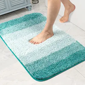 Soft Microfiber Machine Washable Shaggy Bathroom Rug For Bathroom Thick Plush Rugs For Shower