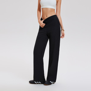<span class=keywords><strong>Pantaloni</strong></span> Larghi <span class=keywords><strong>a</strong></span> <span class=keywords><strong>Righe</strong></span> per Yoga, Nuovi <span class=keywords><strong>Pantaloni</strong></span> da Donna <span class=keywords><strong>a</strong></span> Vita Alta, Comodi e Modellanti in Viscosa e Spandex - Product Image 1