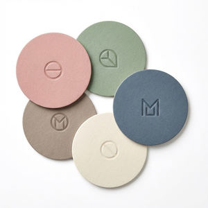 حامل أكواب ورقي دائري ماص مخصص مطبوع بشعار للمكتب والفندق والبار وأكواب الشاي والمشروبات - Product Image 4