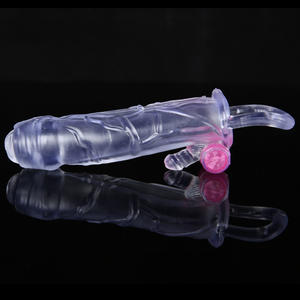 extra <strong>Long</strong> Funny Magic Cock Ring Penis Sleeve Vibrator <strong>Lasting</strong> Vibrating <strong>Condom</strong> for Men - Product Image 6