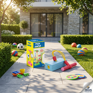 JR MS INDUSTRIES Jouet d'entraînement d'agilité pour enfants en plastique, avec pogo, obstacles escamotables, jeu de saut et d'équilibre, pour intérieur et extérieur - Product Image 3