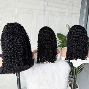 Peluca de Cabello Humano Virgen Rizado Birmano con Encaje Frontal, Sin Pegamento, Color Natural, Rizos Suaves y Voluminosos, Línea de Cabello Natural Pre-Desplumada - Product Image 3