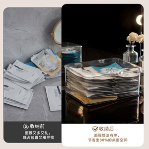 Transparent Large Capacity Cosmetic <b>Storage</b> Box With Lid For Face Masks And <b>Toiletries</b> Desktop Organizer - Product Image 4