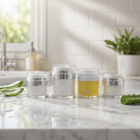 Pot cosmétique vide de luxe personnalisé, pot à crème, conteneur sans air, pot cosmétique en acrylique 15G 30ml 50ml