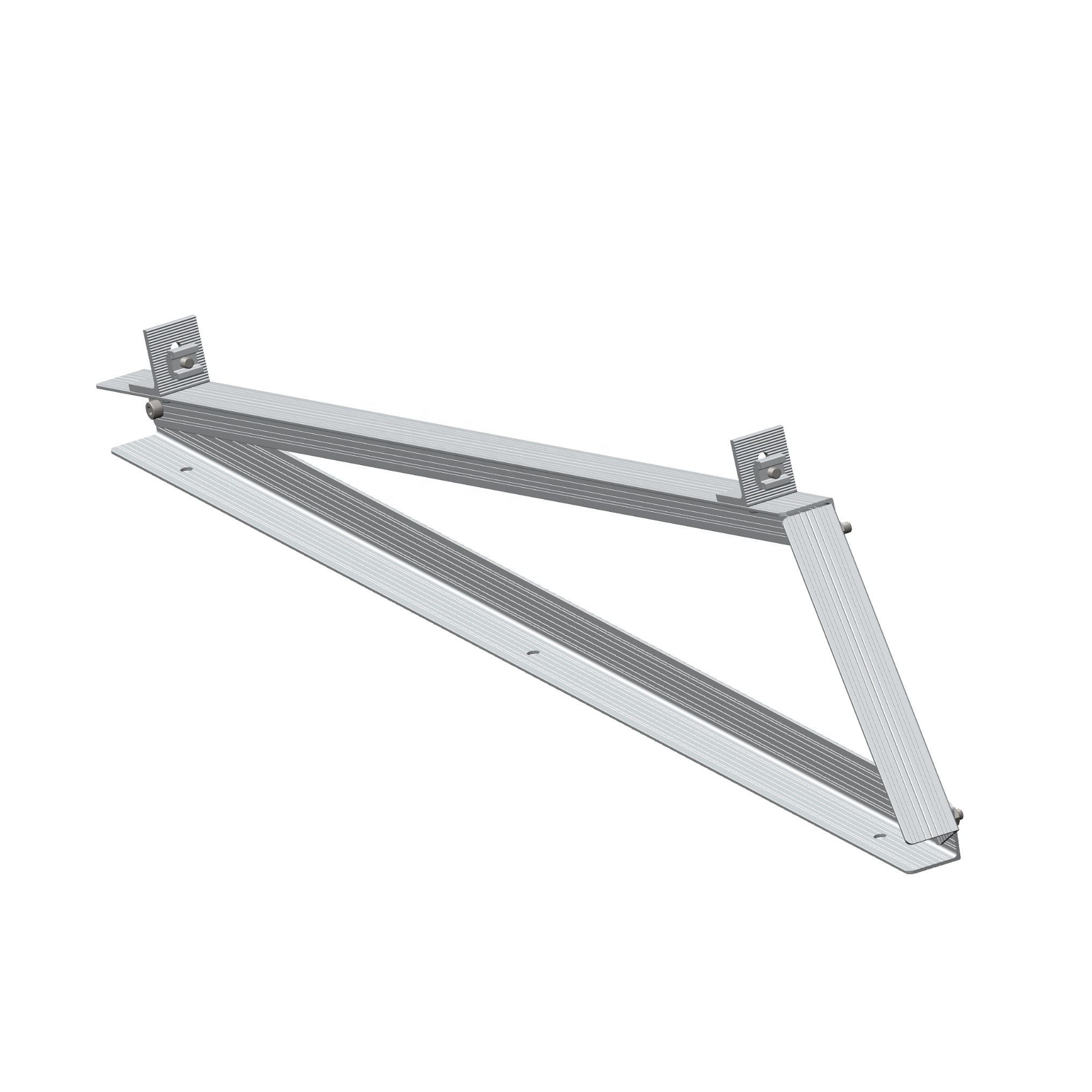 Система крепления солнечной панели с фиксированным треугольным кронштейном для плоской крыши