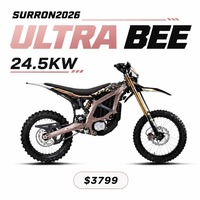 Surron Ultra Bee 2026, Motocicleta Eléctrica Todoterreno de 24.5kW, 74V 60Ah, Certificación de Batería UN38.3, Ideal para Jóvenes, Flota de Alquiler, Color Negro