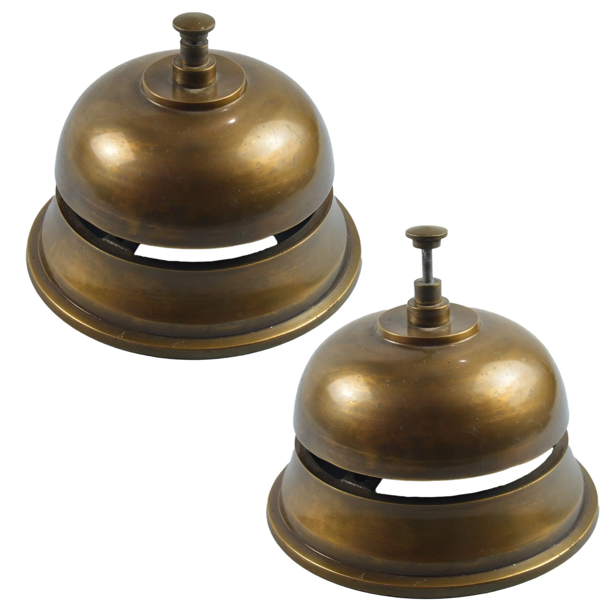 Brass Antique Bell Painted Finishing Design Office Desk Bell Solid Metal Decor Indoor Design Bell