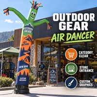 Ballon publicitaire gonflable Air Dancer pour magasin d'équipement de plein air, idéal pour l'entrée de magasin, avec affichage graphique personnalisé