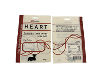 Vente en gros pochette plate laminée personnalisée sur 3 côtés scellés sac de paquet de viande de boeuf thermoscellable sac en plastique à fermeture éclair