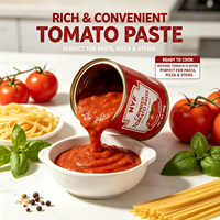 Pâte de tomate concentrée doublement premium en conserve 28-30% Brix Non-OGM Halal, sauce tomate en conserve pour la cuisine, approvisionnement en vrac