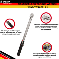 Clé dynamométrique WEDO en titane anti-corrosion non magnétique avec affichage visuel