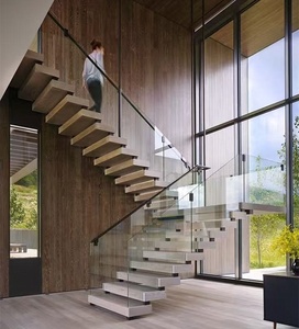 Một cửa nhà Úc/Mỹ cầu thang nổi thẳng cầu thang tùy chỉnh nội thất cầu thang thiết kế - Product Image 1