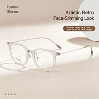 Montures de lunettes T9126 au design épuré, recommandées par les influenceurs de la mode, en titane IP, avec branches en titane