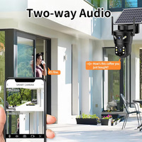Cámara de seguridad WiFi PTZ VESAFE V380 Pro 6MP, solar, para el hogar, impermeable, con tarjeta SIM 4G HD