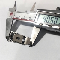 Clip à ressort pour panneau LED en acier nickelé argenté de 40 mm avec fermoir fixe pour installation dissimulée