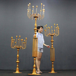 Bougeoirs <span class=keywords><strong>en</strong></span> <span class=keywords><strong>fer</strong></span> <span class=keywords><strong>forgé</strong></span> de grande taille, décoratifs, de haute qualité, du sol au plafond, pour la décoration de centres commerciaux, les accessoires de scène de mariage - Product Image 1