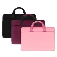 Portátil 13 14 15 pulgadas reciclado neopreno portátil manga mujeres hombres impermeable Notebook ordenador maletín bolsa de transporte con asa