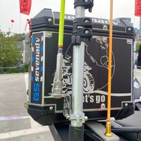 Drapeau de sécurité moto haute visibilité 85 cm, antenne fouet fluorescente d'avertissement pour montage sur top-case
