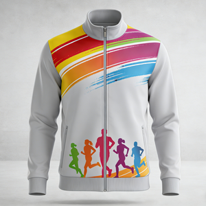Chaqueta Deportiva Ligera Personalizada al por Mayor para Maratón, Corte Ajustado, con Cierre, Chaqueta Larga para Entrenamiento - Product Image 5