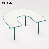 Table moderne en forme de fer à cheval, réglable et empilable, 2 places, garantie 15 ans, pour les réunions scolaires, hospitalières, de bureau et collaboratives