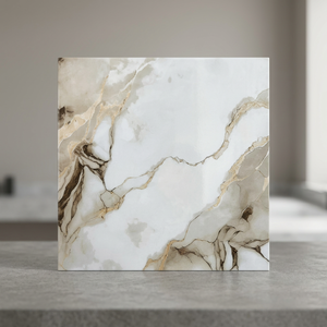 Carreaux de sol en céramique mate antimicrobienne effet marbre 40x40cm, porcelaine émaillée pour design intérieur d'hôtel et salle de bain - Product Image 4