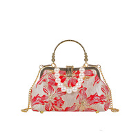 Damen Mode Cheongsam-Tasche Frauen Perlen Abendtasche mit Klemmverschluss 2026