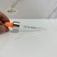 Bouchon à vis en plastique brillant et lisse 18/410, compte-gouttes conique 30 ml, compte-gouttes noir en caoutchouc argenté