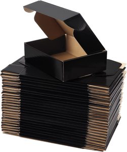 Kleine Aangepaste Zwarte Golfkarton Postboxen Duurzaam Map Type Voor Kleine Huidverzorging Serum Gezichtscrème Oogcrème - Product Image 4