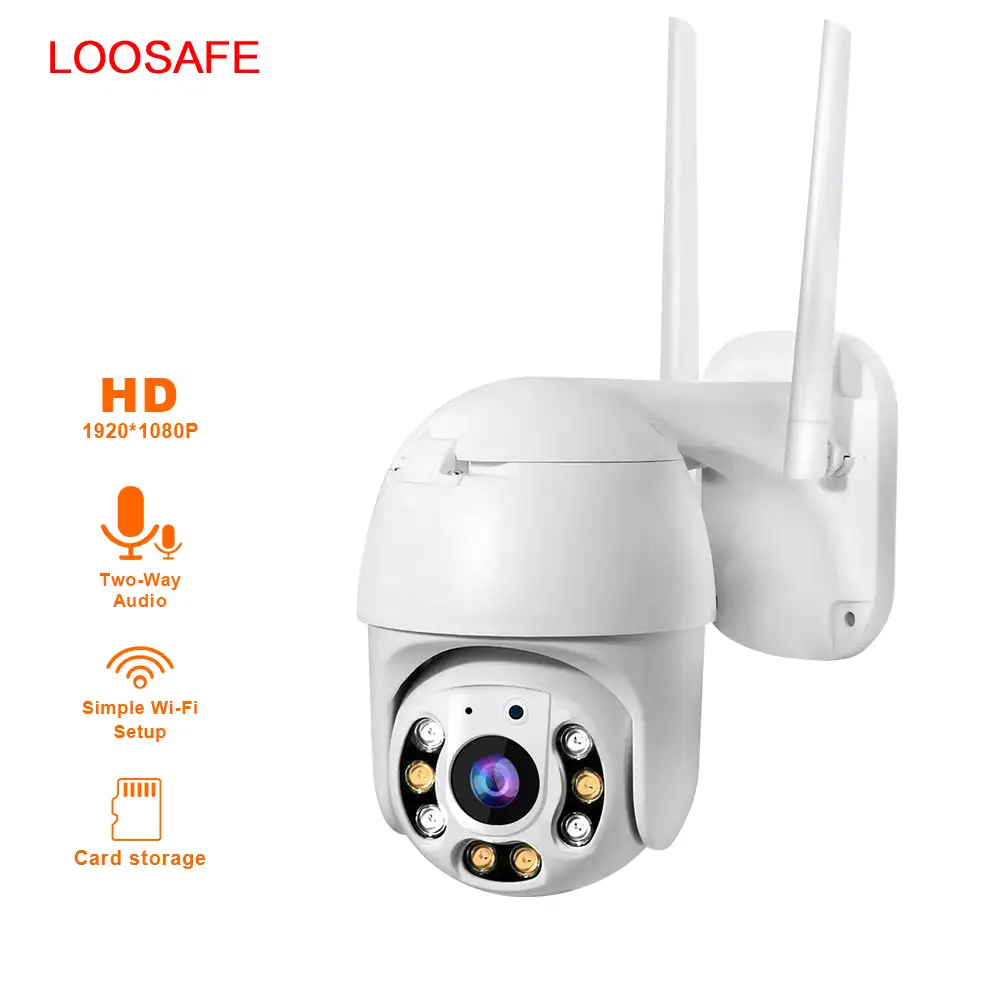 Cámara LOOSAFE 1080P wifi ip mini ir velocidad domo ptz CÁMARA DE CCTV de Seguridad de 360 grados cámara inalámbrica de movimiento de cámara ip