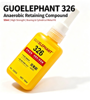 SL222 GUOELEPHANT 326 Composé anaérobie de retenue 50ml Adhésif anaérobie jaune haute résistance pour la fixation d'arbres et de roulements