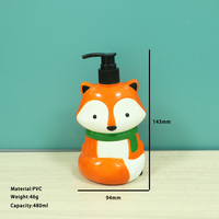 Fabricants de bouteilles en plastique Emballage cosmétique Pompe Cartoon Animal Vide Désinfectant Manuel Moussant Distributeur de savon liquide