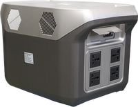Centrale Électrique Portable Grise LiFePO4 à Onde Sinusoïdale Pure, Générateur de Stockage d'Énergie 1000W 1500W 2000W pour Usage Domestique et Solaire Extérieur