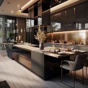 Factory Direct Sales Gloss <b>Kitchen</b> Cabinet Perfect Workmanship Latest European Style Modern <b>Kitchen</b> Cabinet & Accessories - Product Image 2