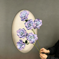 Roses artificielles à longue tige de haute qualité, toucher réel en latex, 3 têtes, roses en spray pour mariage, Saint-Valentin, décoration de fête à domicile